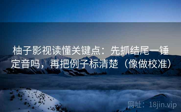 柚子影视读懂关键点：先抓结尾一锤定音吗，再把例子标清楚（像做校准）  第2张