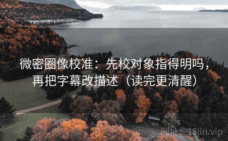 微密圈像校准：先校对象指得明吗，再把字幕改描述（读完更清醒）